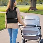 Fasrom Sac de pompe à sein, sac de voyage de pompage, noir , Compatible avec Momcozy, Willow et Elvie mains Pompes libres, avec compartiment de refroidissement, matelas imperméable