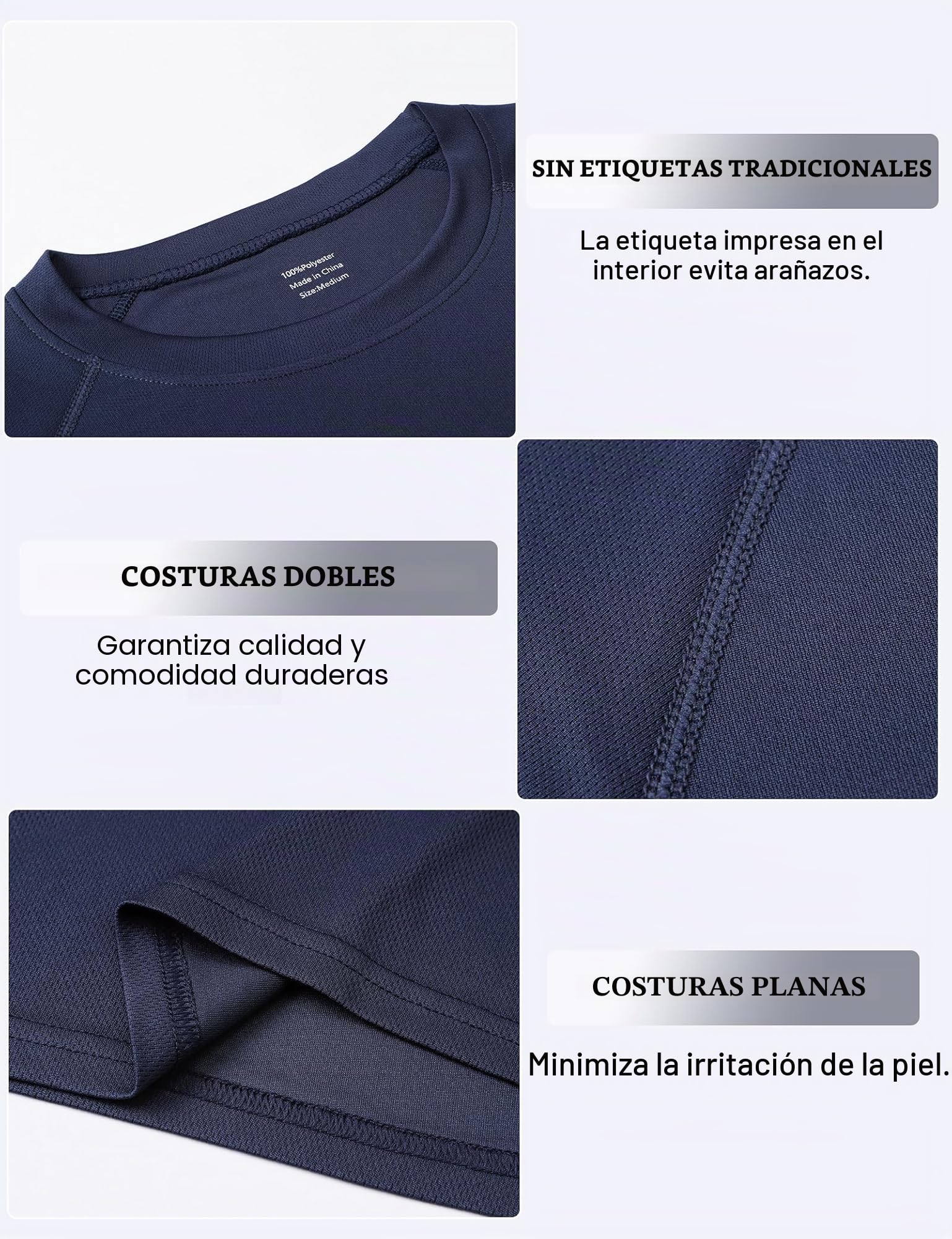 Cimic 1, 3, 5 o 7 Piezas Camiseta Deporte Hombre, Camisetas Manga Corta Hombre, Secado Rápido Respirable para Running Gimnasio