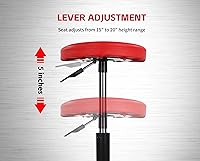 Vista 6 de MaxWorks 80771 Pneumatic Roller Seat/Creeper with Adjustable Height - 300 lb Capacity