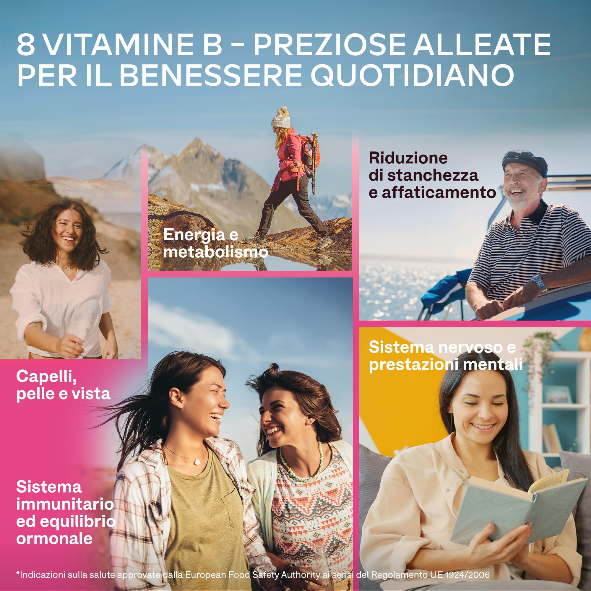 Vitamina B Complex Alto Dosaggio Vegan | 180 Capsule [6 Mesi] Vitamine B: Vitamina B1, B2, B3 (Niacina), B5, B6, B8 (Biotina), Vitamina B12 e Acido Folico Attivo (B9 Metilfolato), Inositolo e Colina