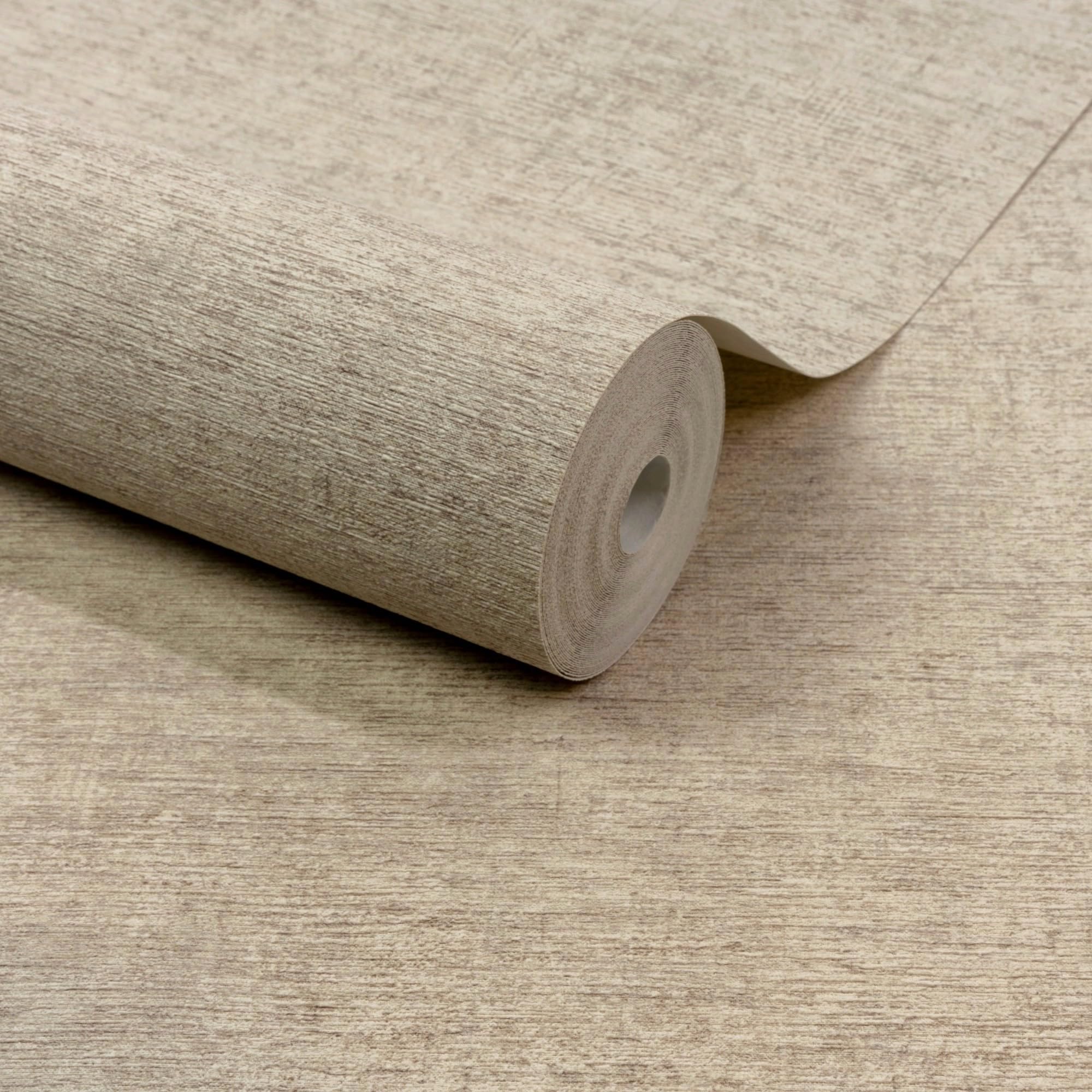 Grandeco Natural Linen Boutique Dakota Luxury Embossed Wallpaper,