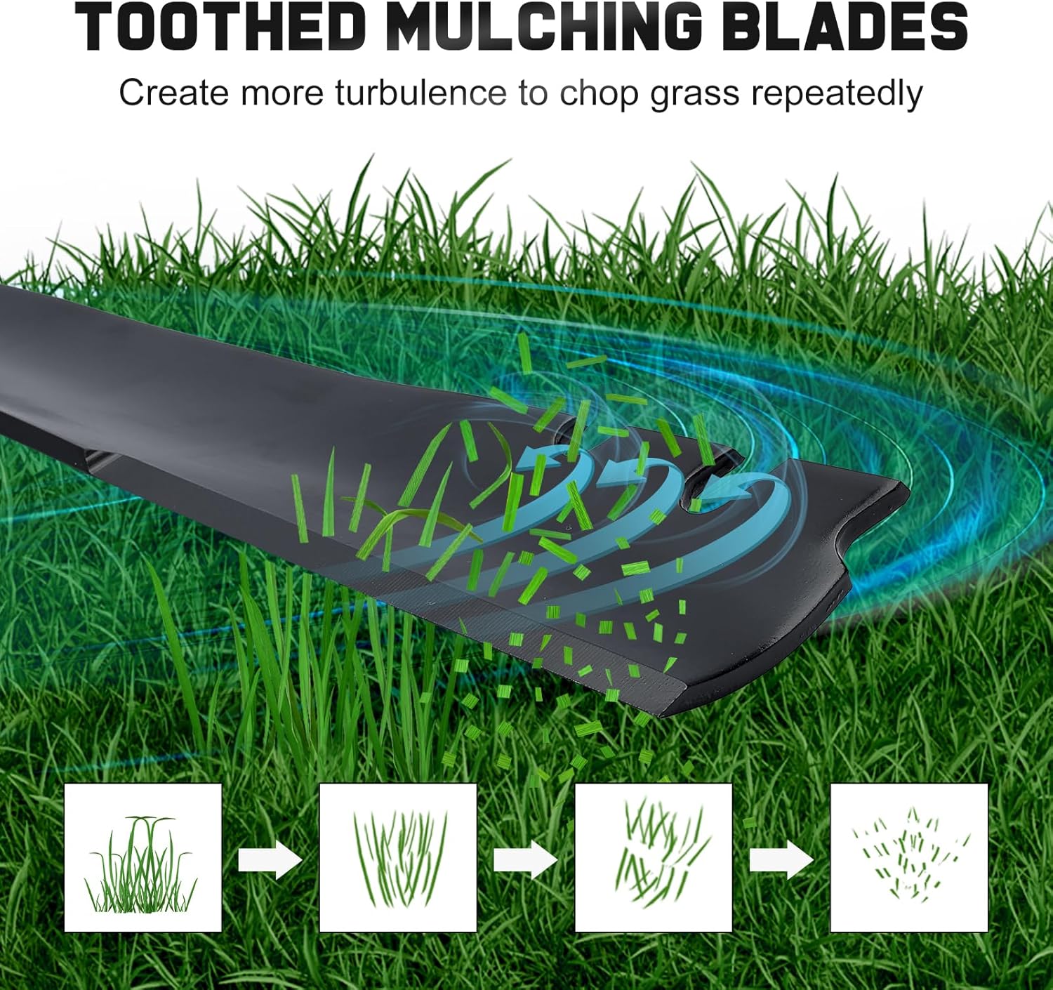 Recycler 22 Mulching Blades for Toro 131-4547-03 59534p 20333 20016 20331 20332 21445 21465 22 inch Deck Lawn Mower Replace 108-9764-03