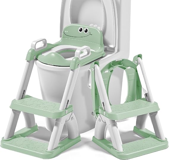 SUPERBE BEBE Réducteur de Toilettes Pliable avec Marchepied Intégré
