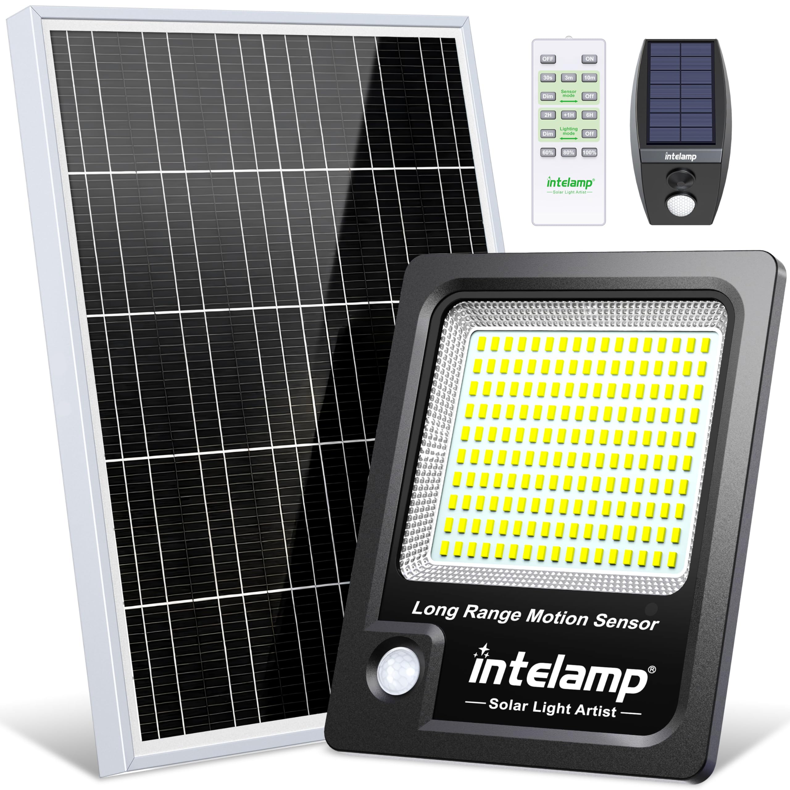 intelamp ソーラーライト センサー屋外 人感 LED
