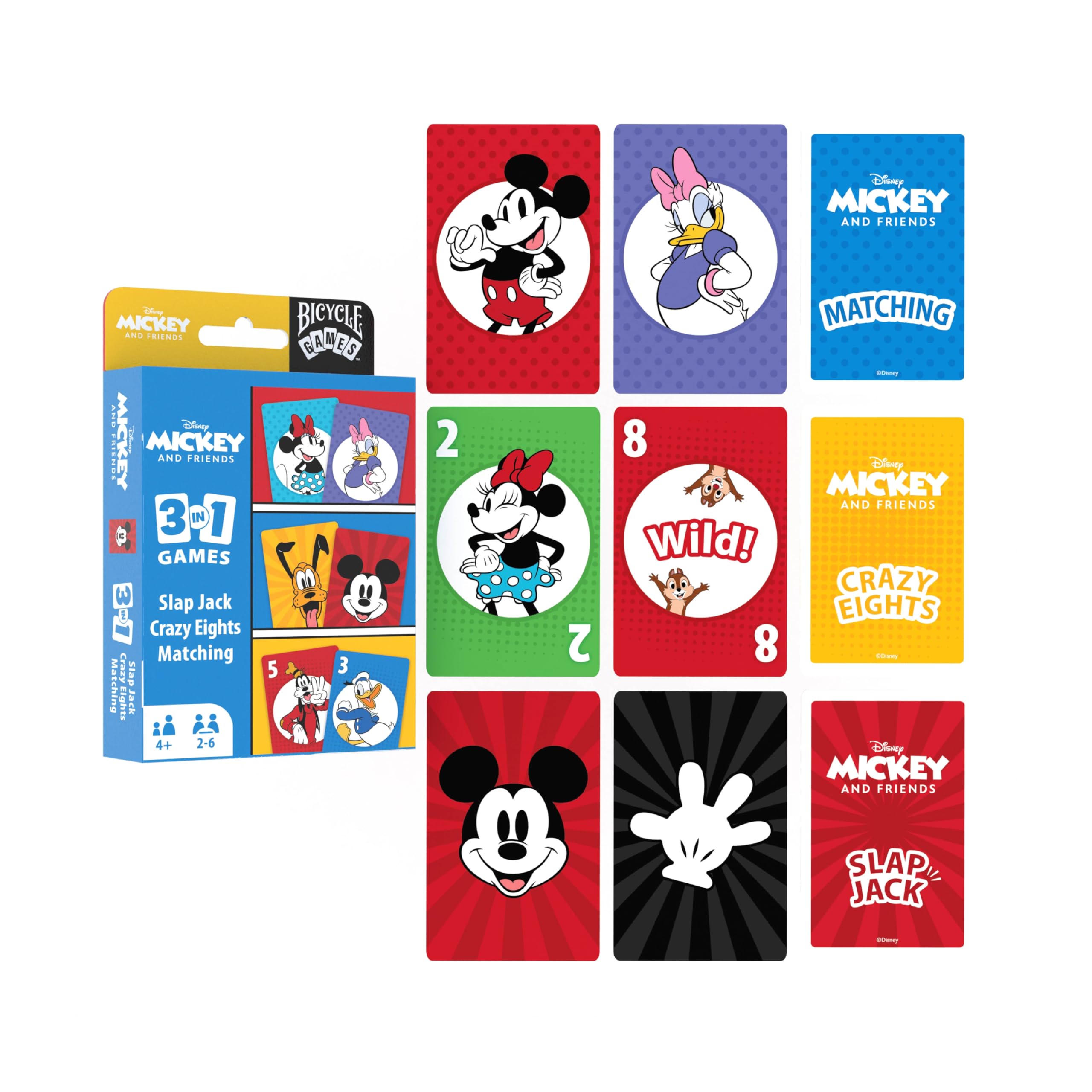 Amazon.com: Bicycle Disney Mickey and Friends 3-in-1 Card Games