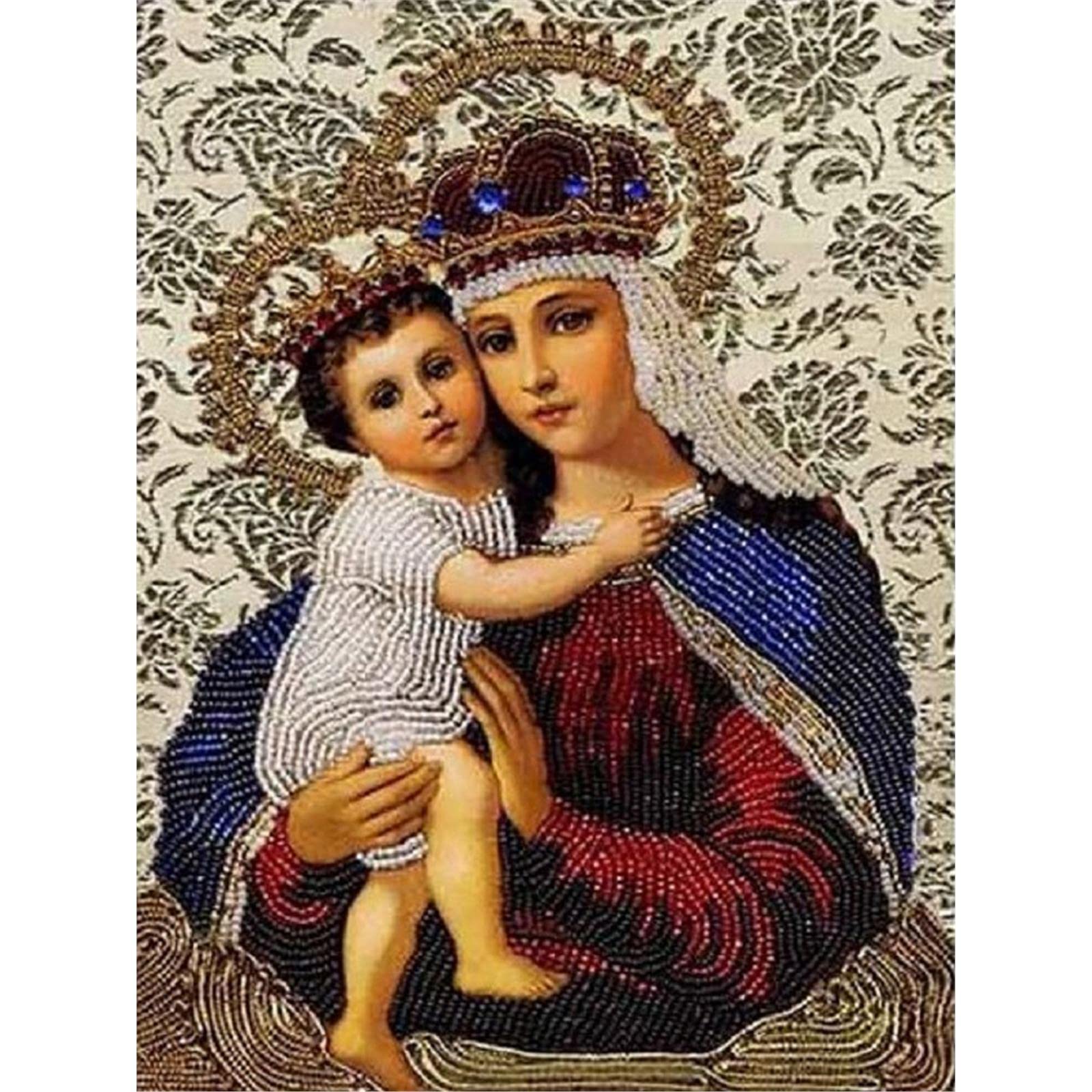 YSCOLOR Diamond Painting 5D – Kit Ricamo Con Diamanti Rotondi “Tigre Nella Foresta” 30x40cm, Completo Di Tela E Strumenti