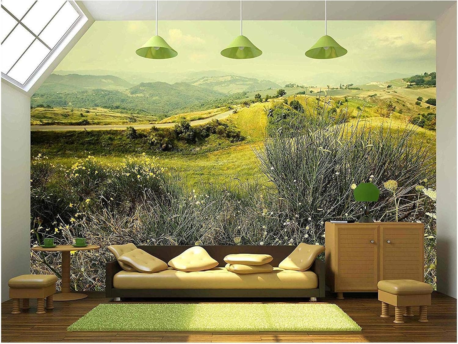 wall26 - Sun Moon Lake in Taiwan - Removable Wall Mural | Self-Adhesive Large Wallpaper - 66x96 inches