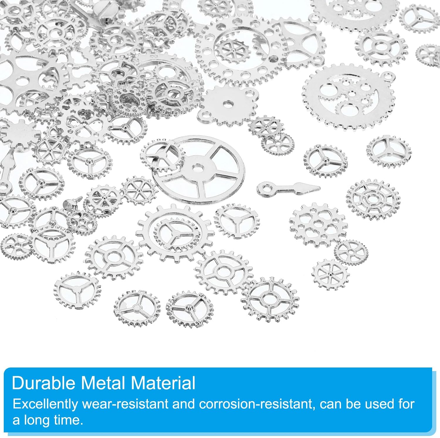 PATIKIL Gears Charm Metal Wheel Gears Charm Pendant for Necklace Earring Bracelet Jewelry Making and DIY Crafts image 3