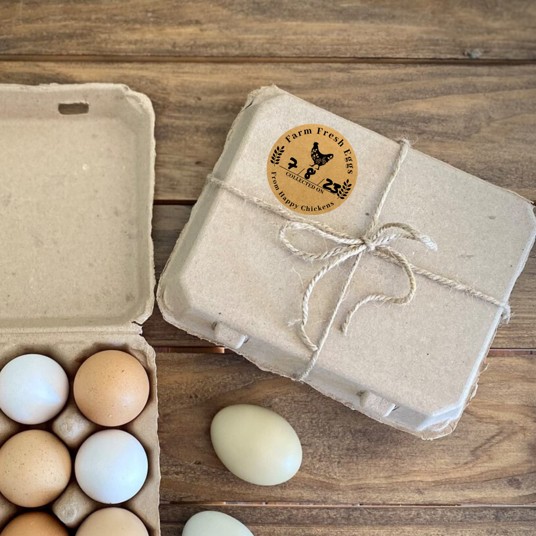 Etiquetas De Cartón Para Huevos Frcos De Granja, Embalaje De Huevos Instrucciones De Manipulacion Pegatinas Para Granja Negocios 160 Piezas 2 Pulgadas