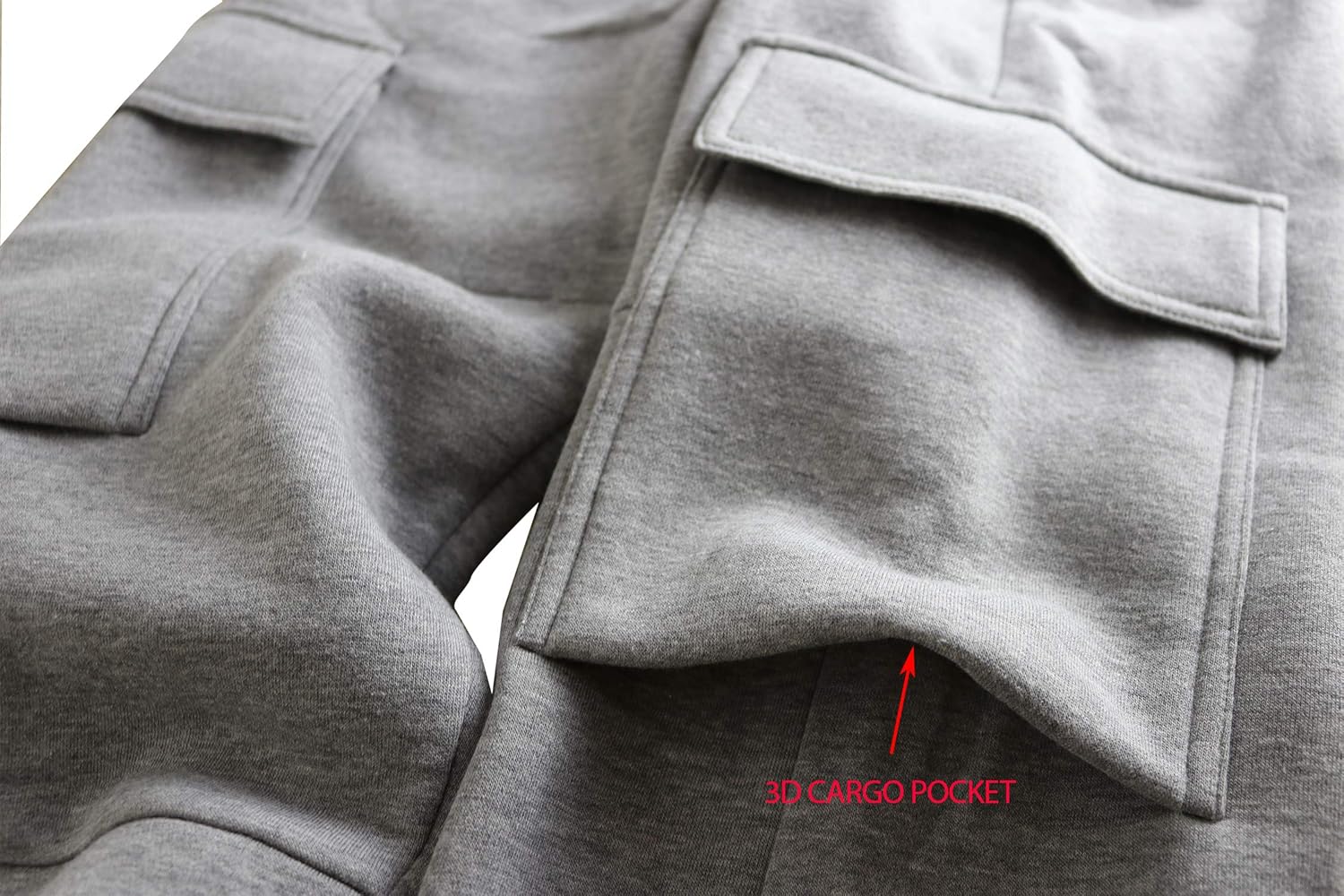 SCREENSHOT Sports Mens Premium Slim Fleece Pants Zipper Pockets - Athletic Jogger Fitness Workout Gym Sweatpants - Image 5