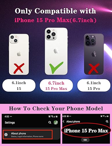 Miniatura 2 de Goocrux Funda 2 en 1 para iPhone 15 Pro Max con diseño gótico de calavera y esqueleto para niños, diseño único con funda deslizante para cámara +