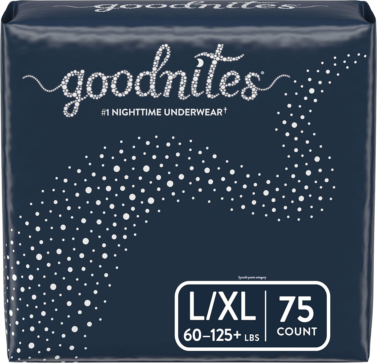 Goodnites Bedwetting Underwear for Girls, L/XL, 75 Ct, Stock Up Pack