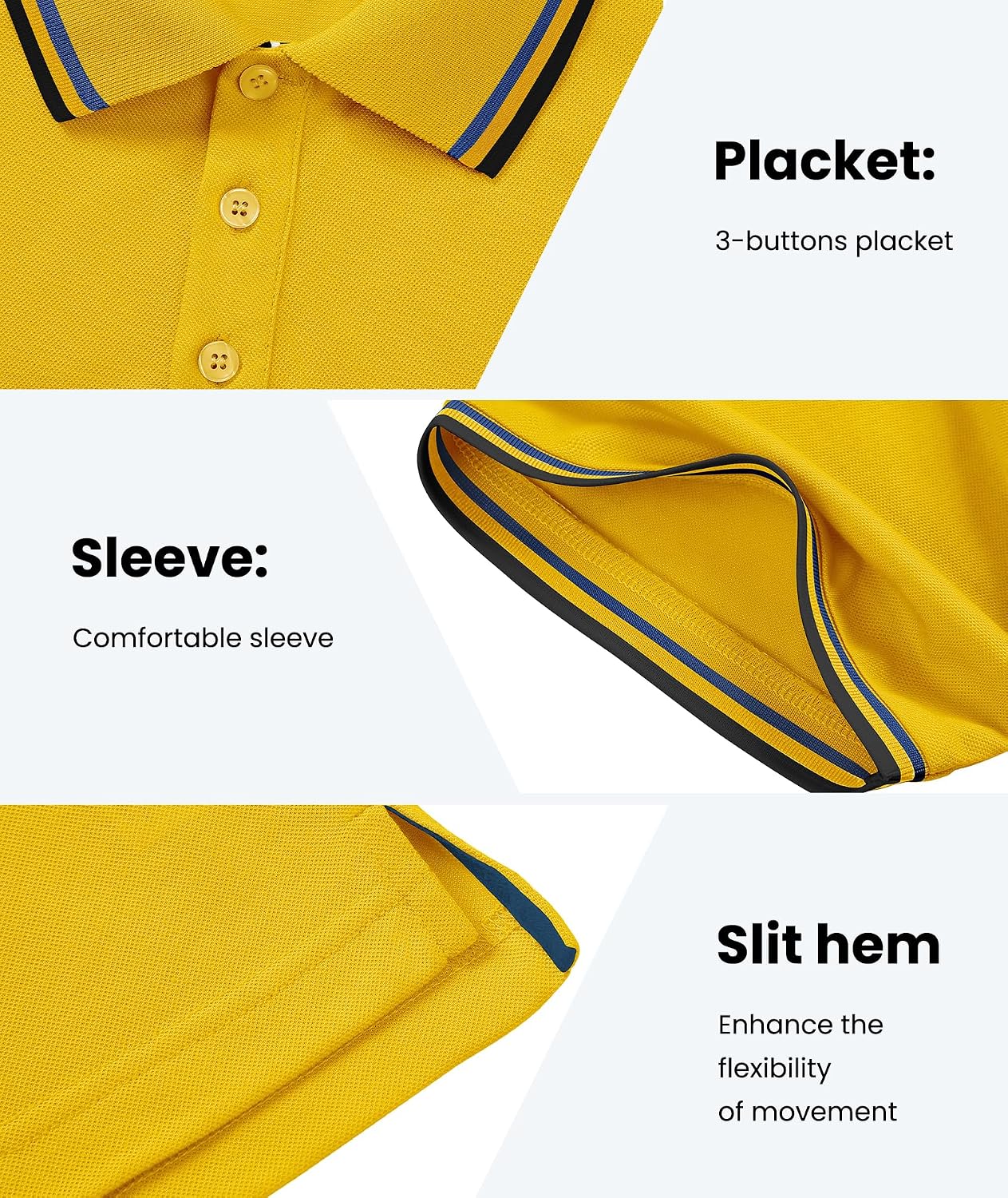 GEEK LIGHTING Polo Shirts for Men Short Sleeve Summer Causal Collared Golf Tennis T-Shirt