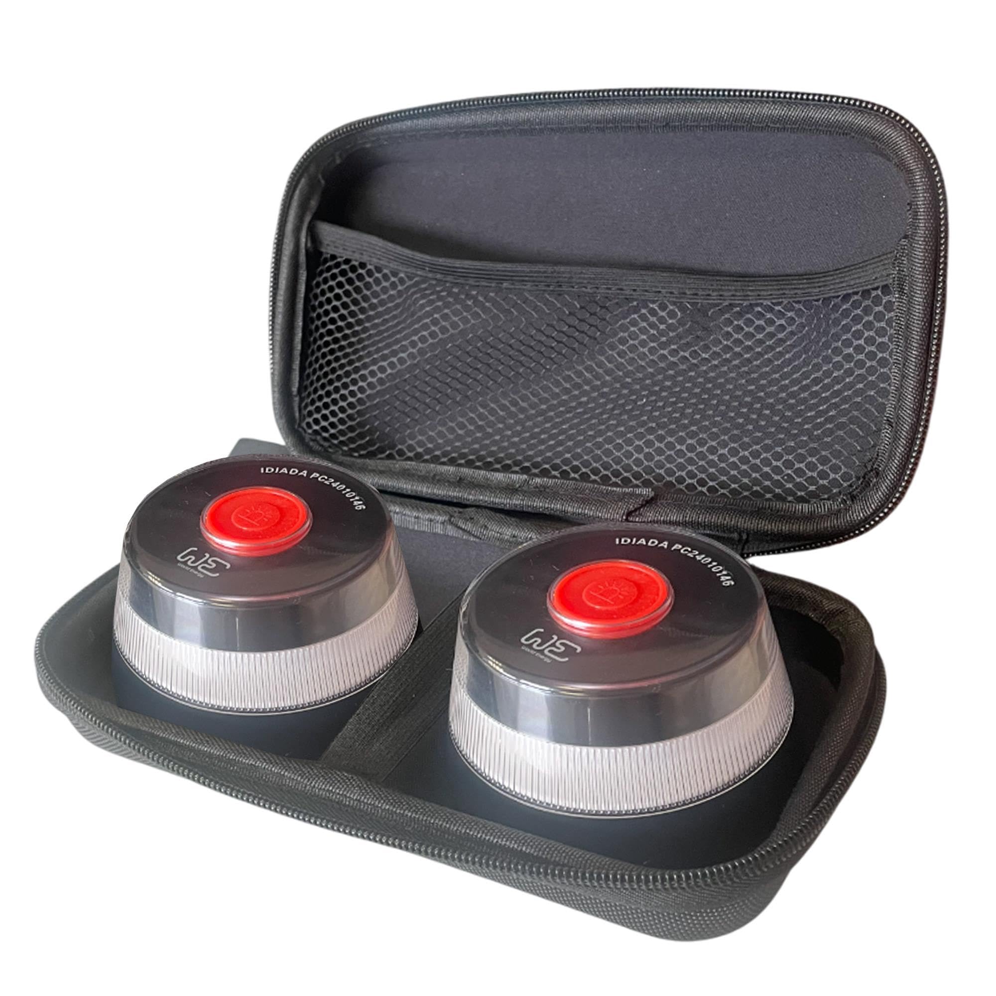 Funda Doble Antigolpes para Baliza luz de emergencia V16 Homologada DGT + 2x Baliza WE Luz de emergencia V16