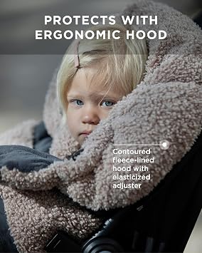 7AM Enfant Stroller Blanket 212 - Adjustable Baby Car Seat Zipped Blanket for Babies Winter, Unisex Multi Purpose Fleece Lined Warm Hooded Toddler Footmuff Water Repellent | (6M - 4T)