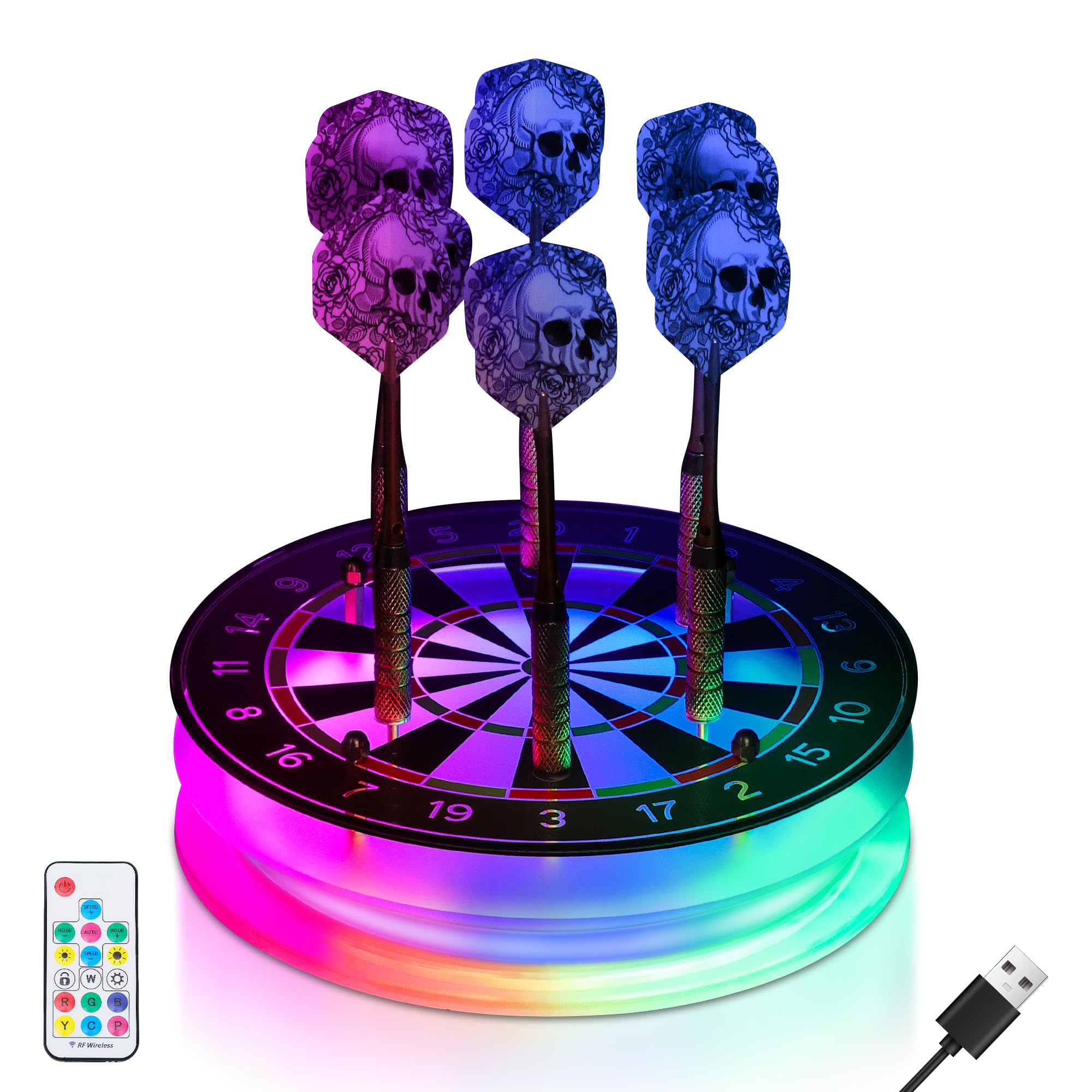 CoolGift Mart leuchtender Dartboard-Ständer, LED-Dartboard-Ständer, fasst 6 Darts, Weihnachtsdesign, Männer und Dart-Liebhaber
