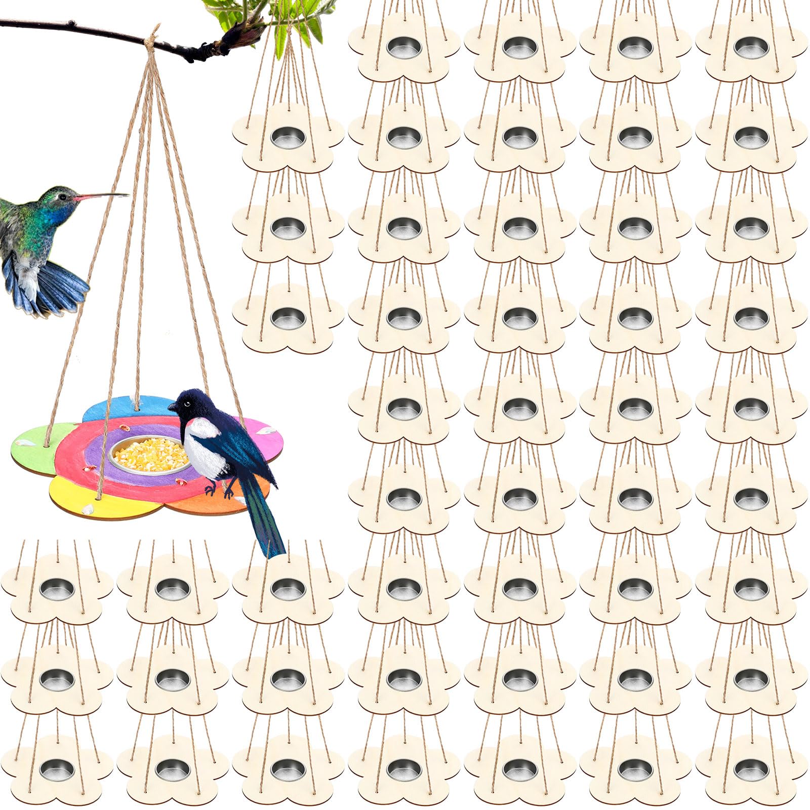 Mangeoires à oiseaux DoubleFill : kit de peinture idéal cadeau de fête - 8