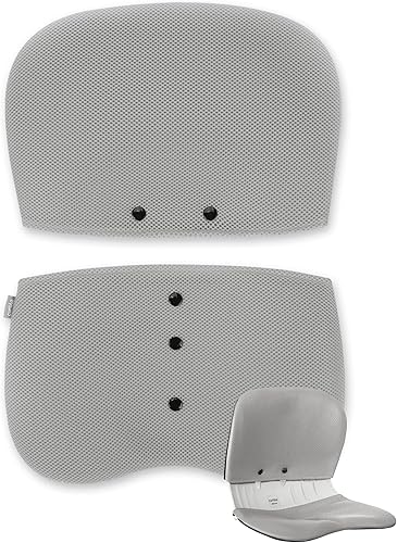 curble Funda más ancha, funda desmontable para silla de adolescente, soporte ergonómico para respaldo de silla y soporte lumbar (funda gris)