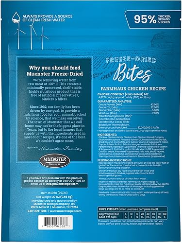 Miniatura 2 de Muenster Receta de pollo Farmhaus de liofilización, nutrición completa y equilibrada para perros, paquete de 20 onzas