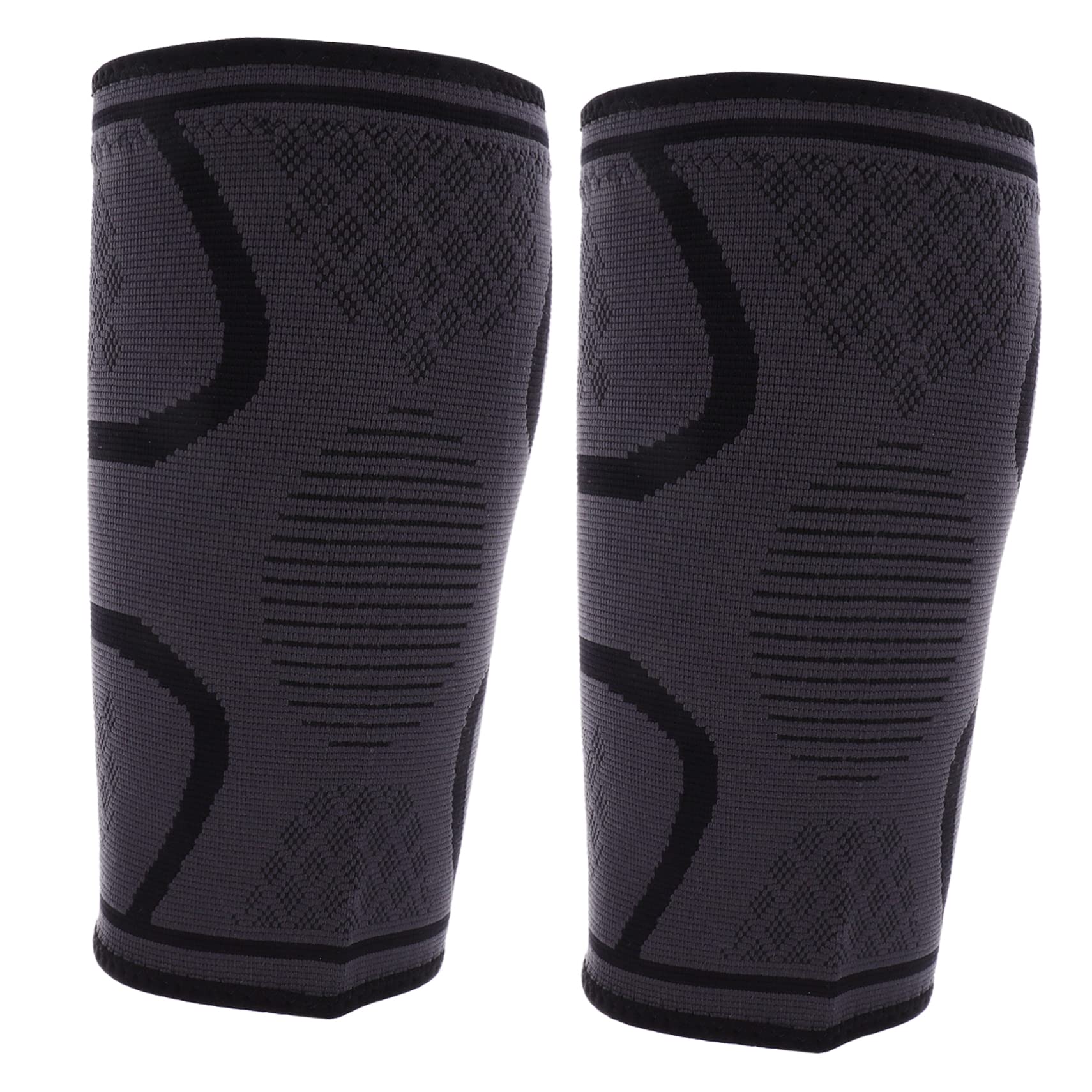 BCOATH 2-pack Sports Pads for Fitness Wrap Kneecap Warm Kneecap Protection Silicone Anti-slip Strip Comfortable Breathable for Cycling Basketball Running