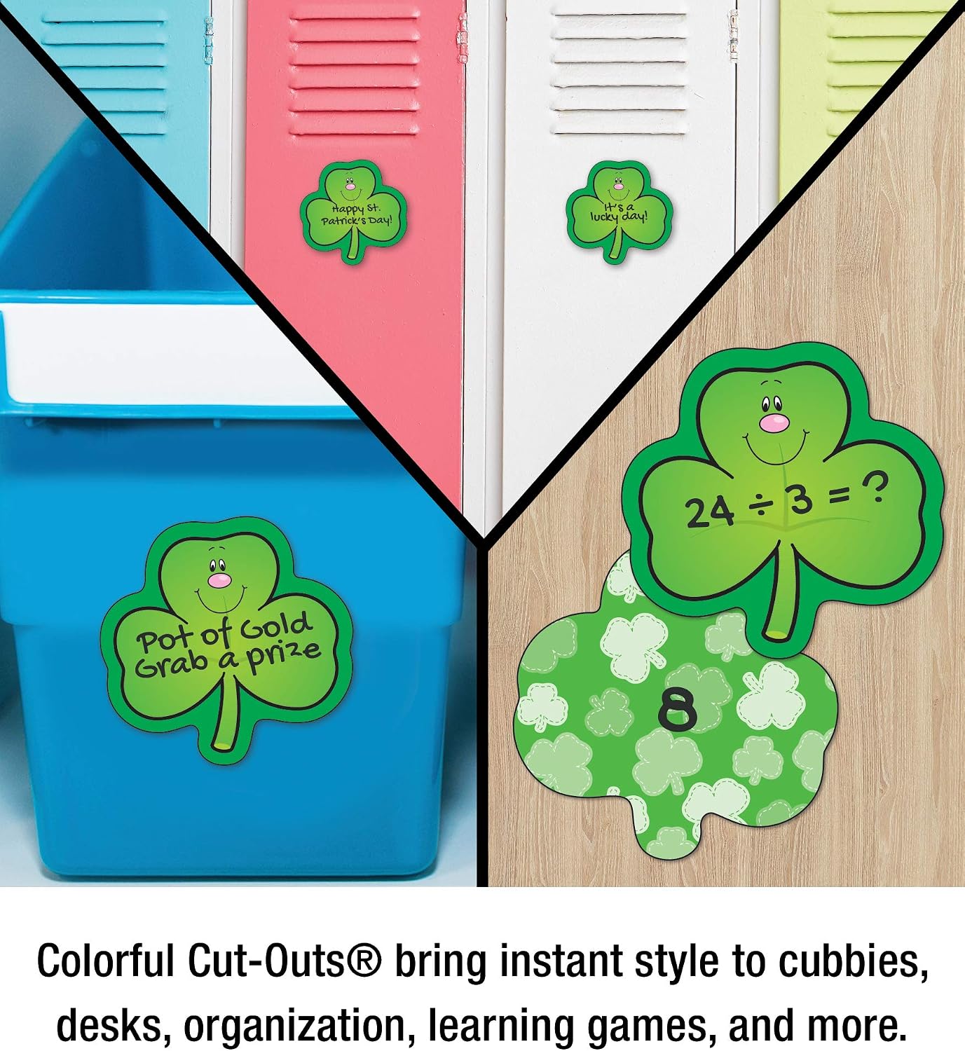 Carson Dellosa | Shamrocks Mini Cut-Outs | 3-inch x 3-inch, 36pcs