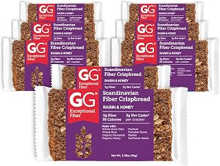 GG Exceptional Fiber Crispbread Raisin & Honey (1 box)