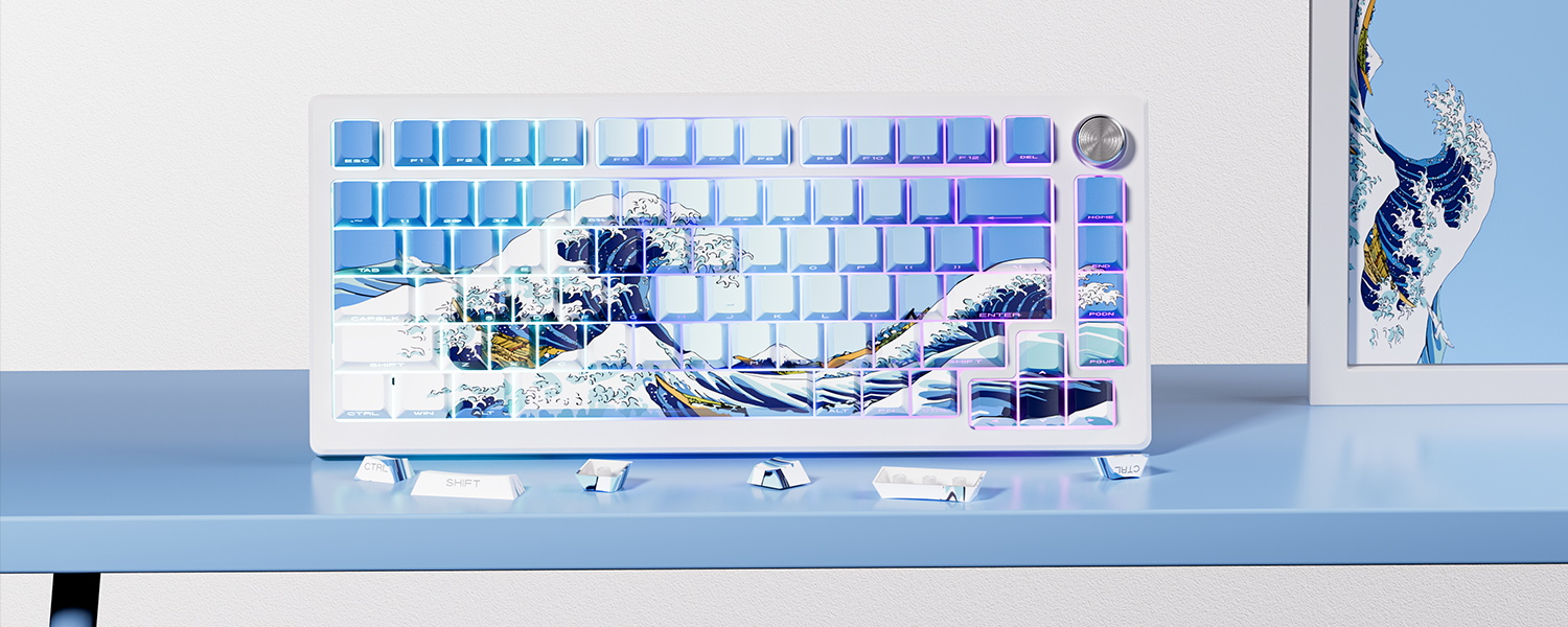 XVX Shine Through Side Print PBT Keycaps - 75% Dye Sub