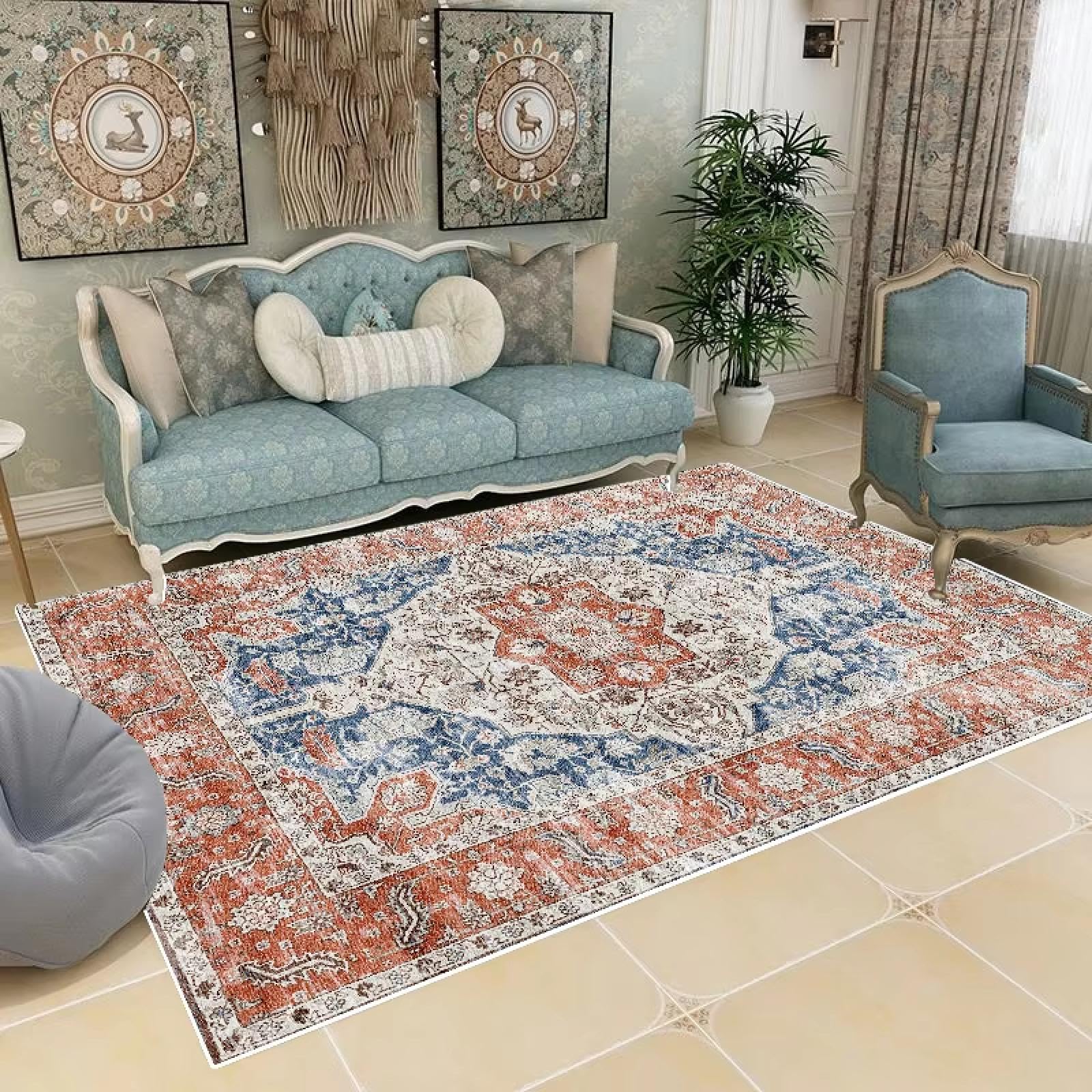 Tapis de sol pour canapé style bohème idéal pour réchauffer une chambre ou un grand salon