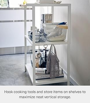 YAMAZAKI Home Tower Kitchen Appliance Storage Rack Metal Shelving Unit - Standing Organizer Heavy Duty Shelves - 35-Inch, 35 - Steel