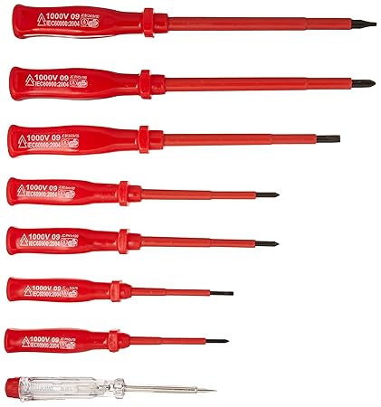 Cal Hawk Tools CSDE08 Cal Hawk Tools CSDE08 8 Pieces Electrician's Screwdriver Set