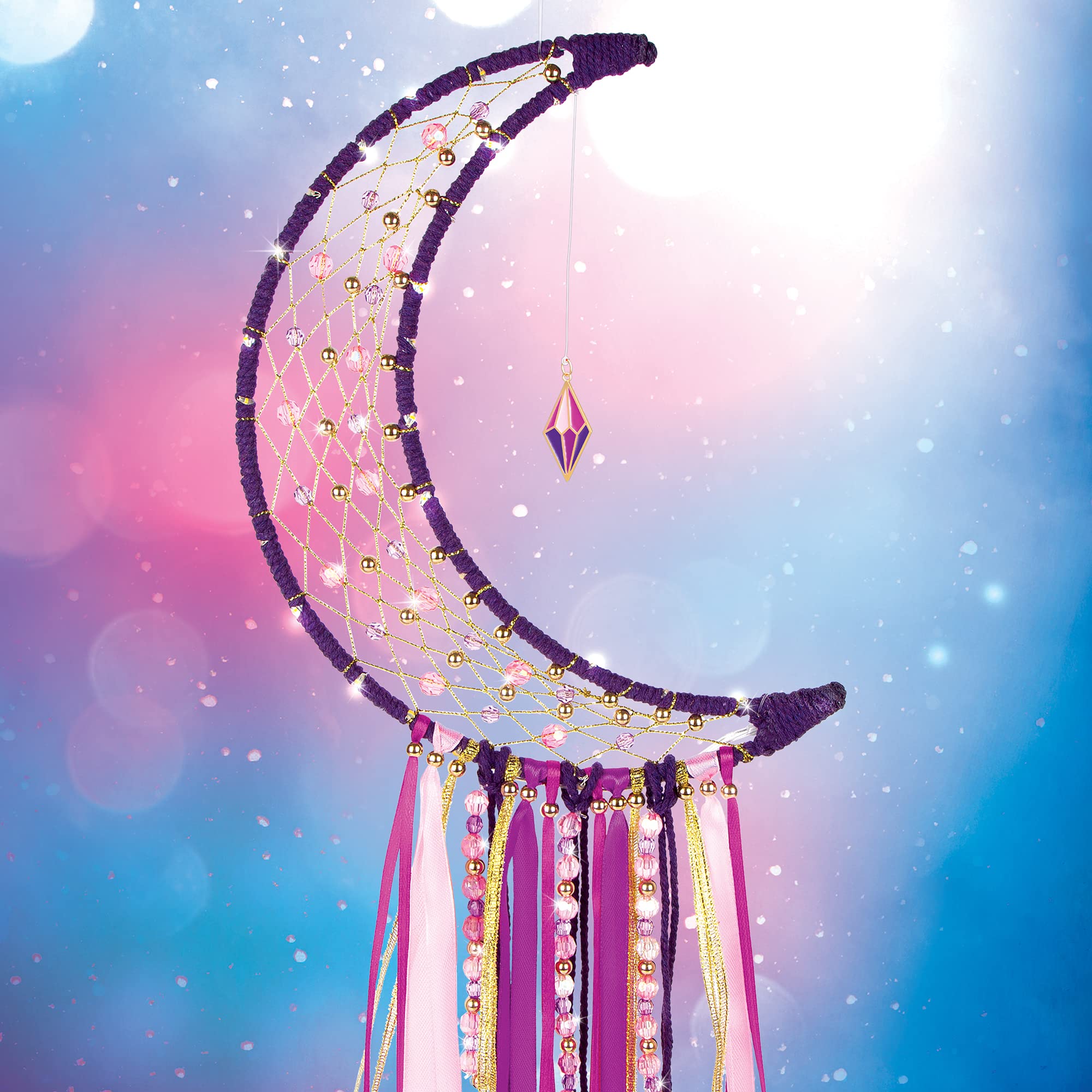 Make It Real Skylight Moon Dream Catcher with Fairy Lights