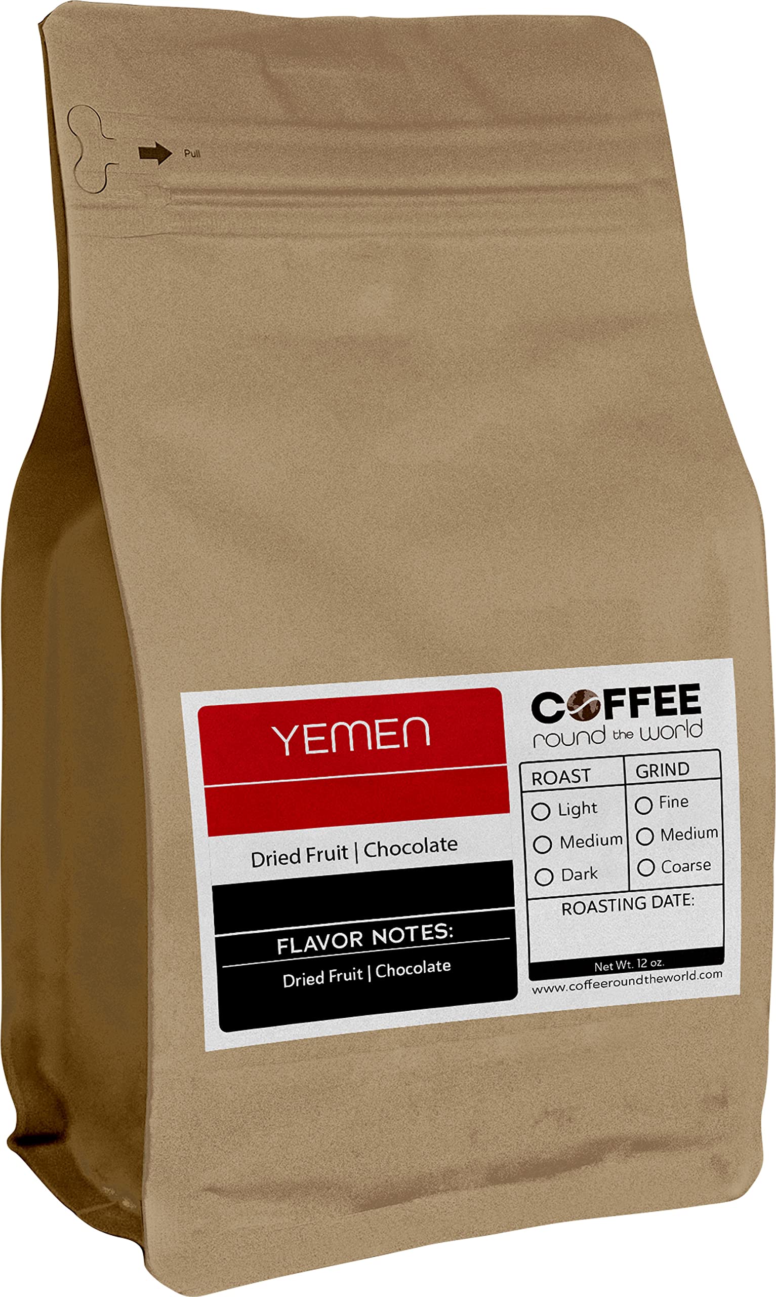 Yemen Coffee, Ground Coffee, 12 Ounce Bag (Medium Roast, Medium Grind)