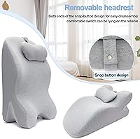 Vista 5 de Generic Almohada Cuña Triangular Ergonómica de Espuma Viscoelástica para Adultos para Cabecero de Cama para Sentarse, Alivio del Dolor de Espalda