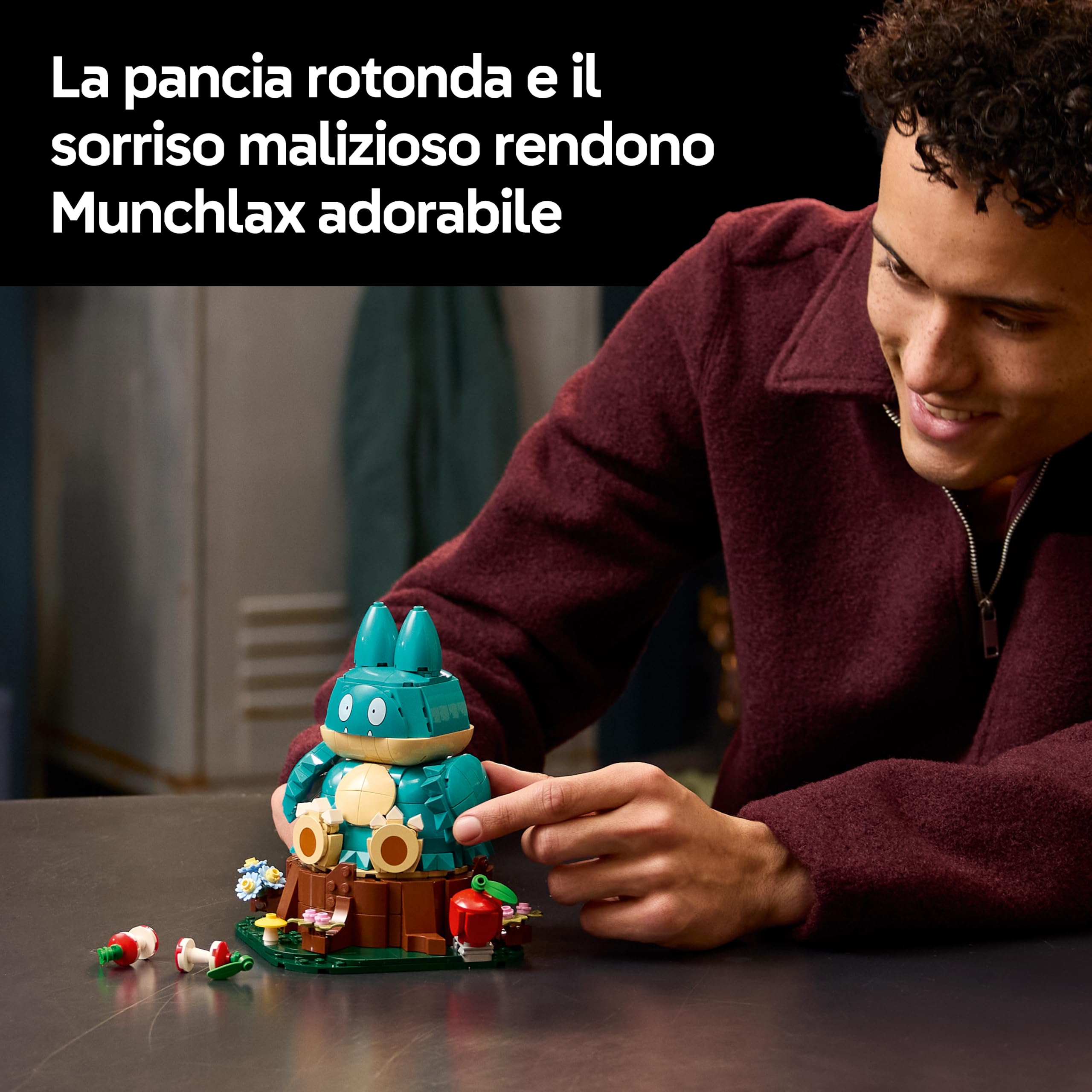 LEGO Pokémon Munchlax - Action Figure da Costruire per Adulti - Kit di Modellismo con Arti e Testa Snodabili - Decorazione Stanza da Gaming Fai da Te - Idea Regalo per Gamer da Collezione - 72150