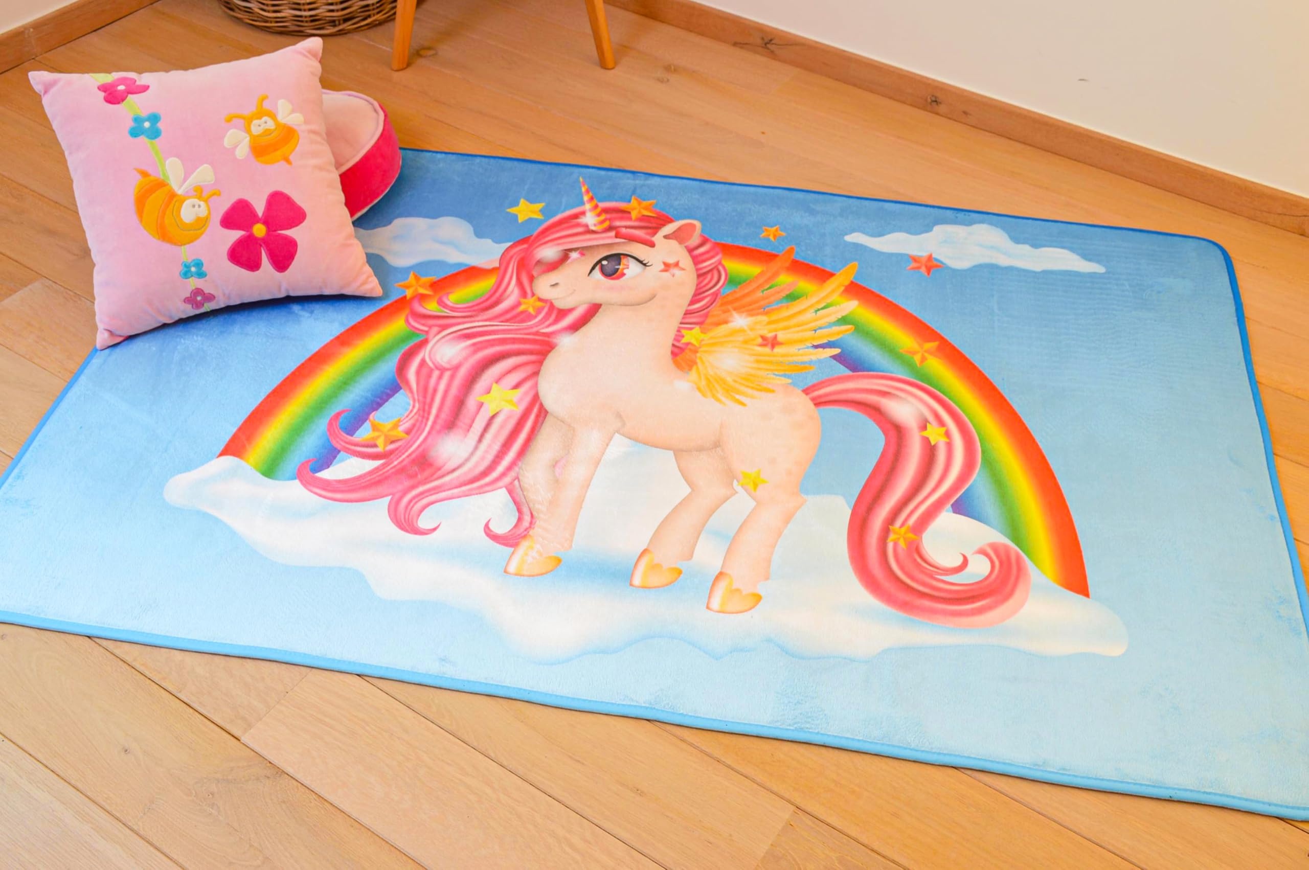 Tapis licorne antidérapant et lavable Mats & Joy 110x170cm grand confort