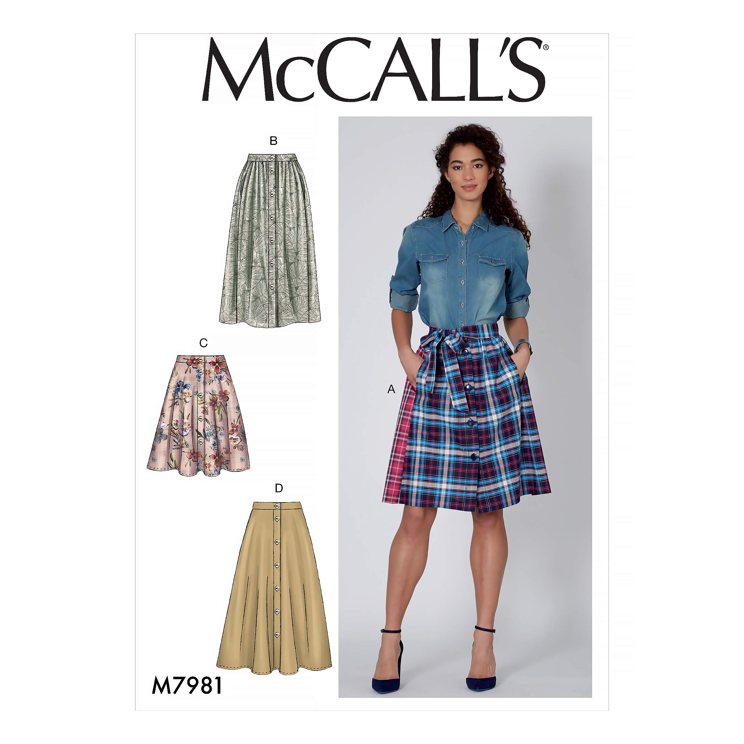 Patron de couture McCall's M7978 en papier blanc tailles diverses