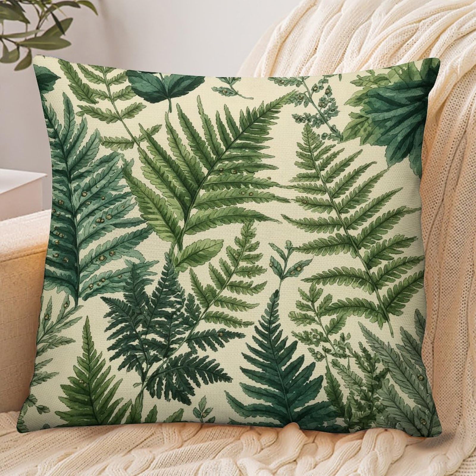 Fekiloot Style Green Leaf Botanical Pillowcase Pillow Sham Pillow Case