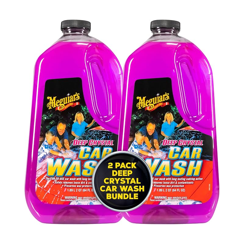 Meguiar's Deep Crystal Car Wash Shampoo Automotivo pH Neutro 1,89 L Kit com 2