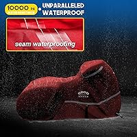 Vista 23 de Rosefray Funda para motocicleta 600D resistente para todas las estaciones, universal, impermeable, protección solar al aire libre, duradera, Negro