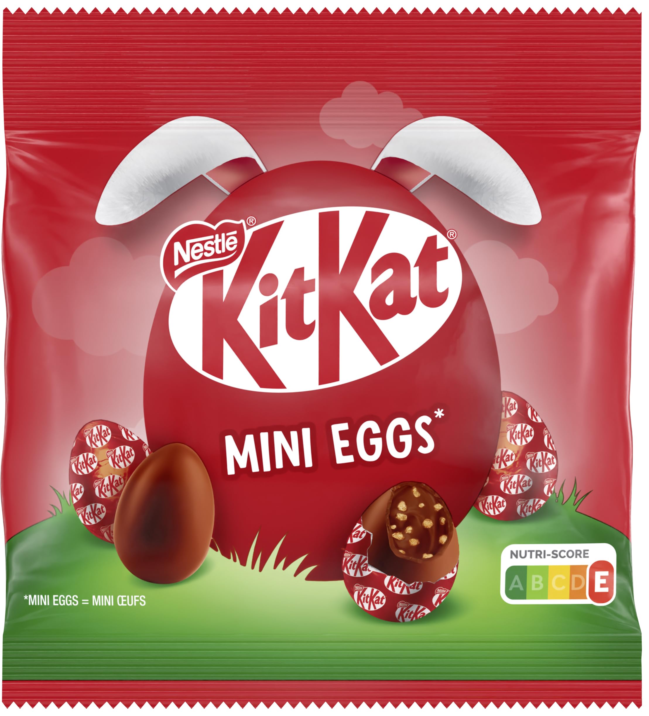 Nestlé KITKAT Mini Eggs, kleine Schokoeier aus Milchschokolade mit cremiger Füllung und Knusperstückchen, 1er Pack (1 x 89g)