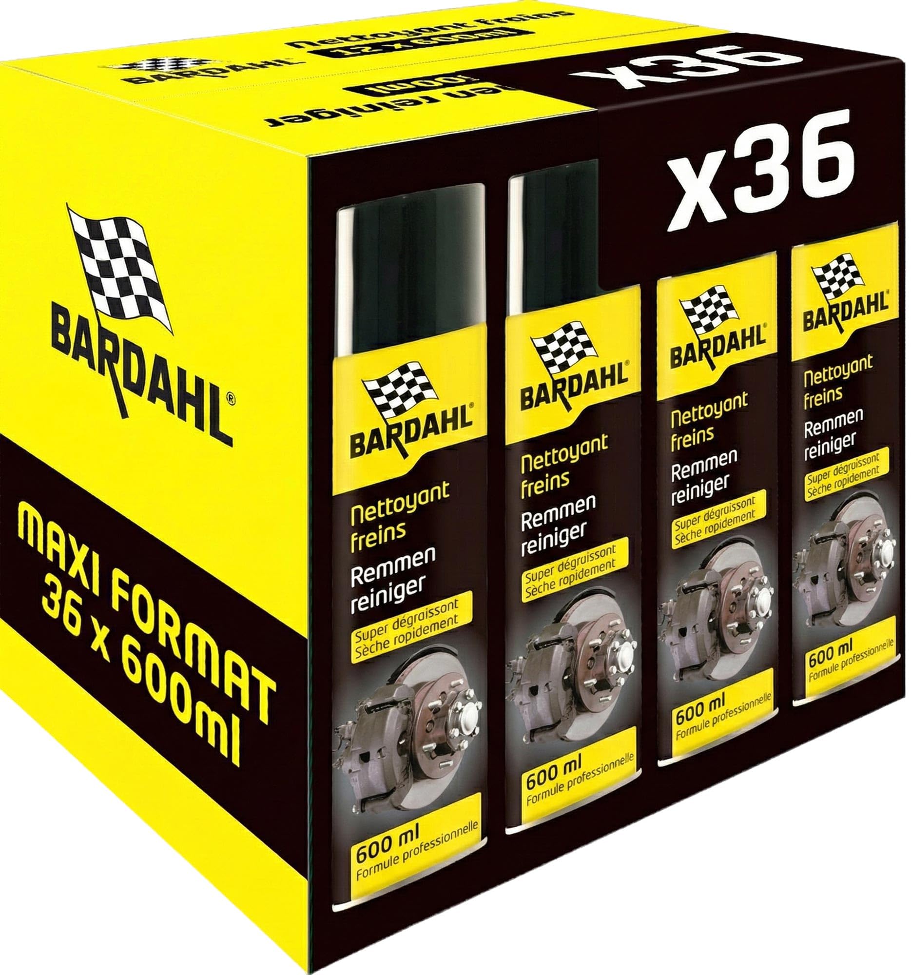 Dégraissant nettoyant freins BARDAHL 600ml (lot x36)