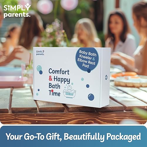 Miniatura 9 de Simply Parents Cómodo juego de rodilleras y coderas para el baño del bebé, almohadilla antideslizante de secado rápido para bañar al bebé,