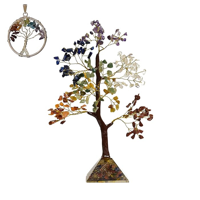 Buy KACHVI Handmade Crystals Tree Natural Healing Tumbled Stones Tree
