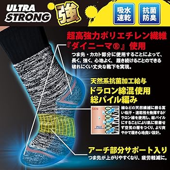 Amazon | [サニーステップ] ULTRA STRONG ソックス 超高強力 高