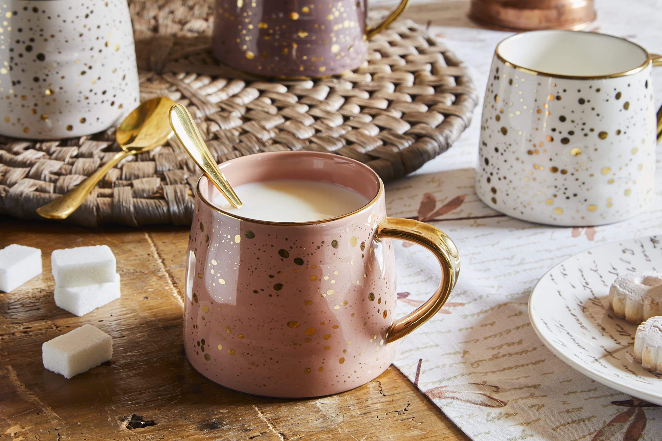 Tognana Des Arts Chic, Set 4 Tazze, Mug 340 cc, Porcellana, Multicolore