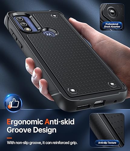Miniatura 3 de LeYi Funda para Moto G Power 2022, Motorola G Play 2023Moto G Pure con 2 unidades protectores de pantalla, parte trasera texturizada de
