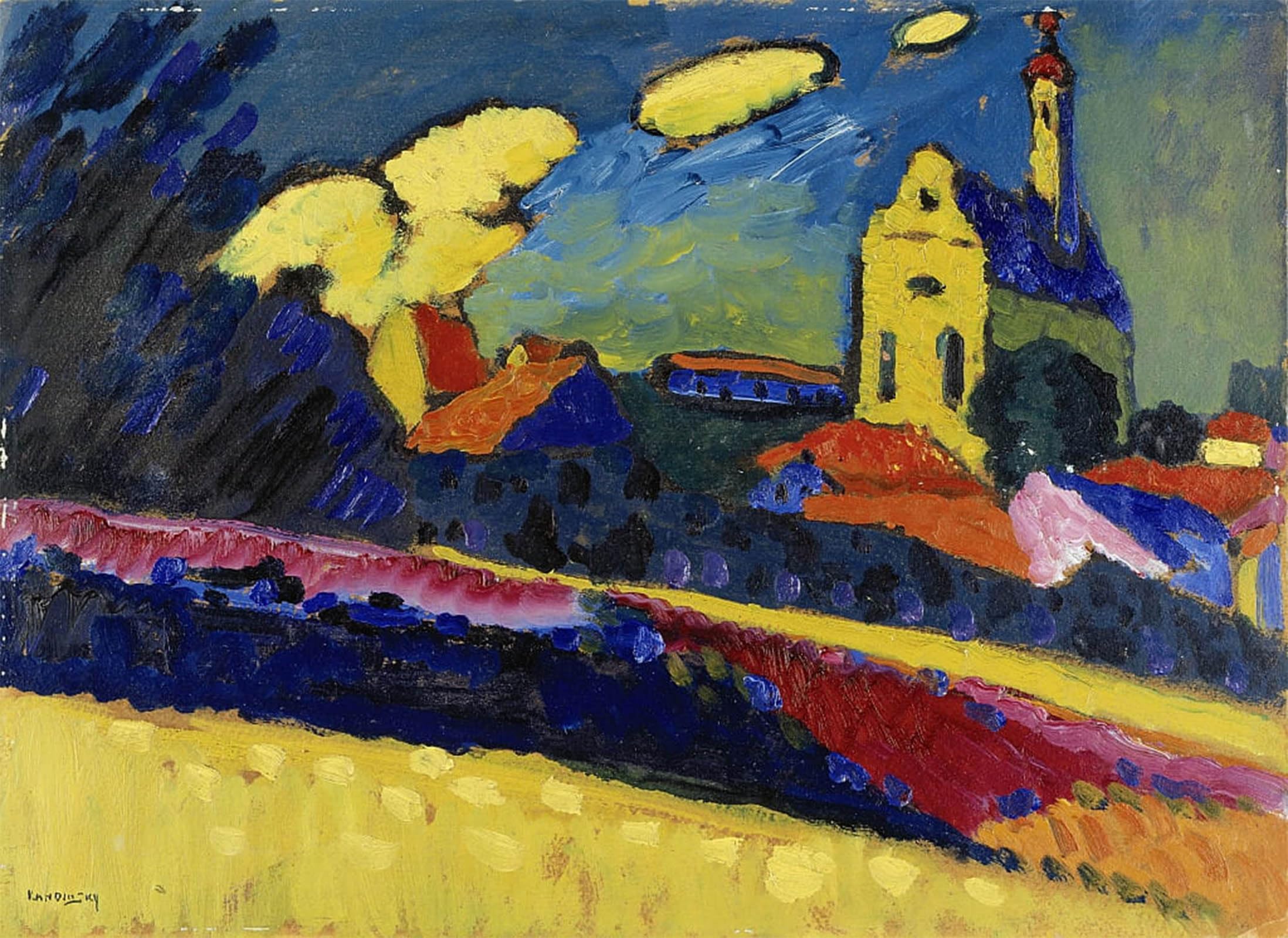 Cuadro sobre lienzo Wassily Kandinsky decoración de paredes 60x90 5