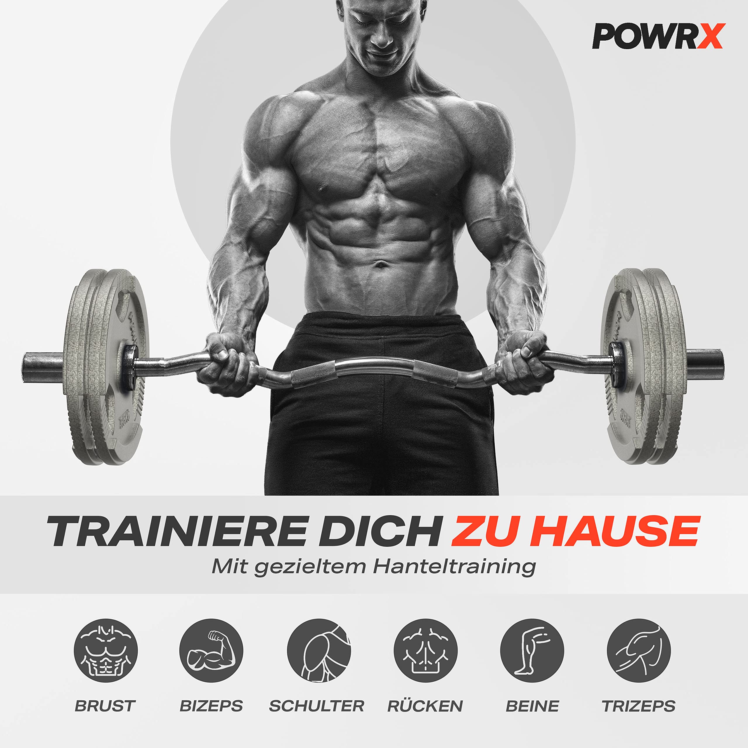 Kit De Poids Olympiques Bumpers ø50 / 51 Mm | 30 Kg / 2 X 10 Kg + 2 X 5 Kg Marbo Sport
