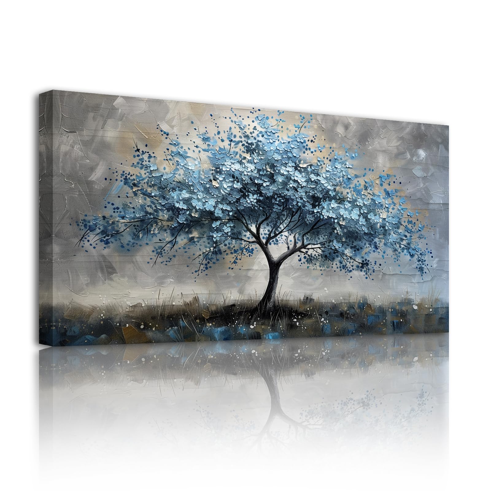 SERIMINO Canvas Tree of Life Wall Art, Large Vintage Pictures for Wall, Modern Aesthetics Painting, Nature Decorations for Bedroom Living Room Dining Room Garden Hallway Stairs Office 29"x57"