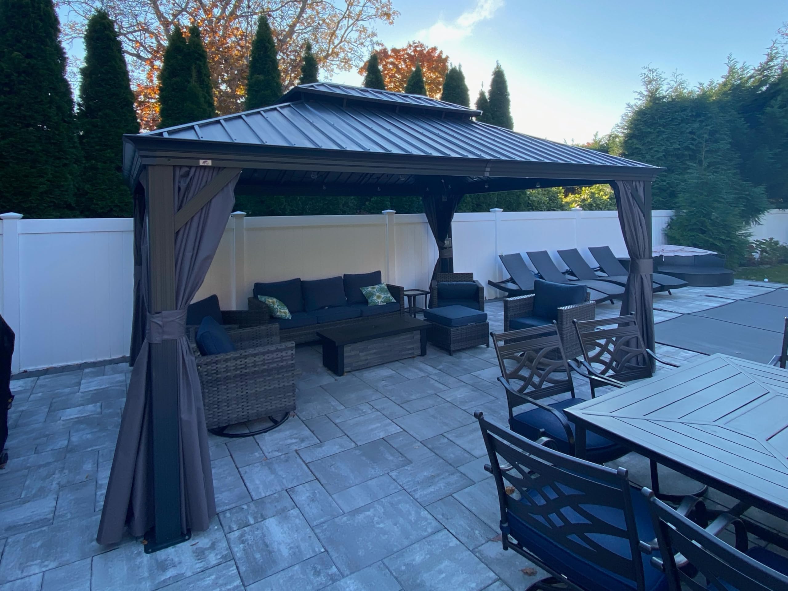 Amazon.com : PURPLE LEAF 12' X 16' Permanent Hardtop Gazebo